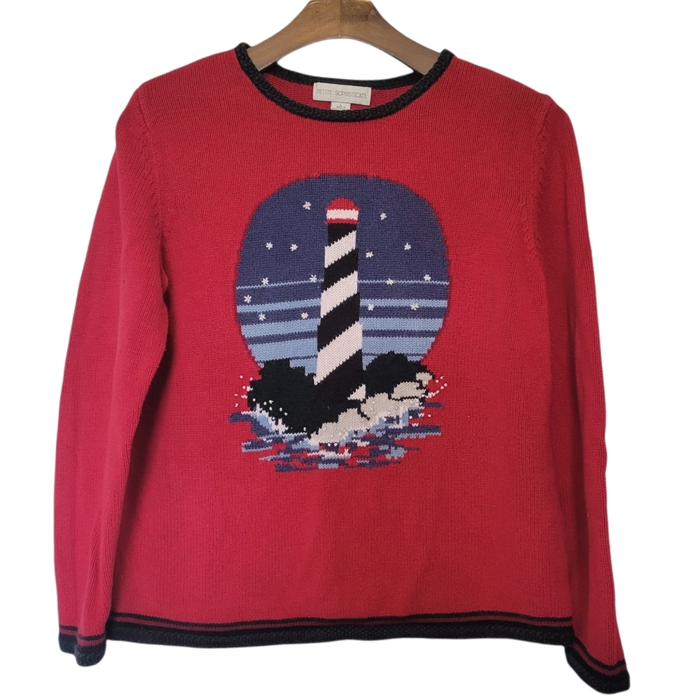 Petite Sophisticate Lighthouse Pullover Sweater